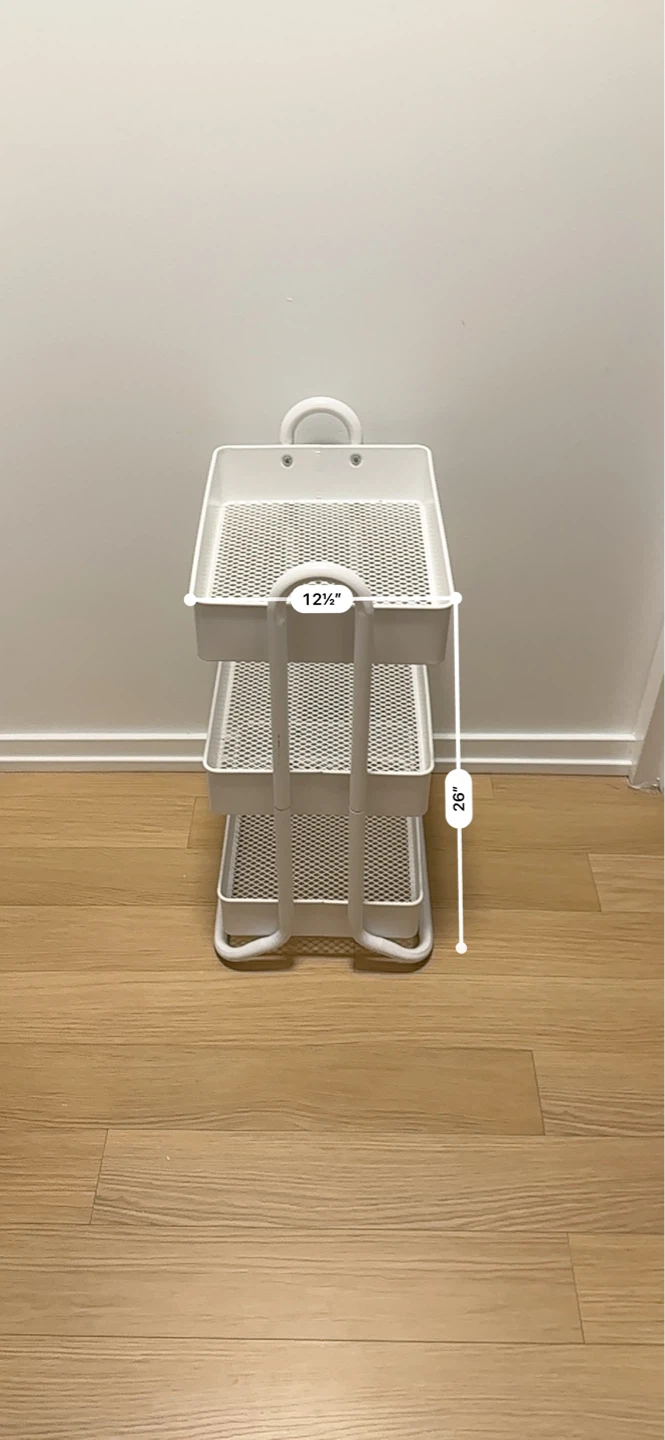 White 3-Tier Storage Cart - photo 4