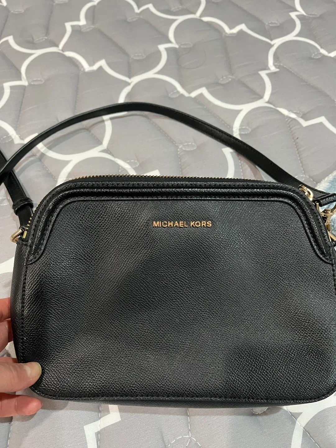 Michael Kors Black Leather Crossbody Bag