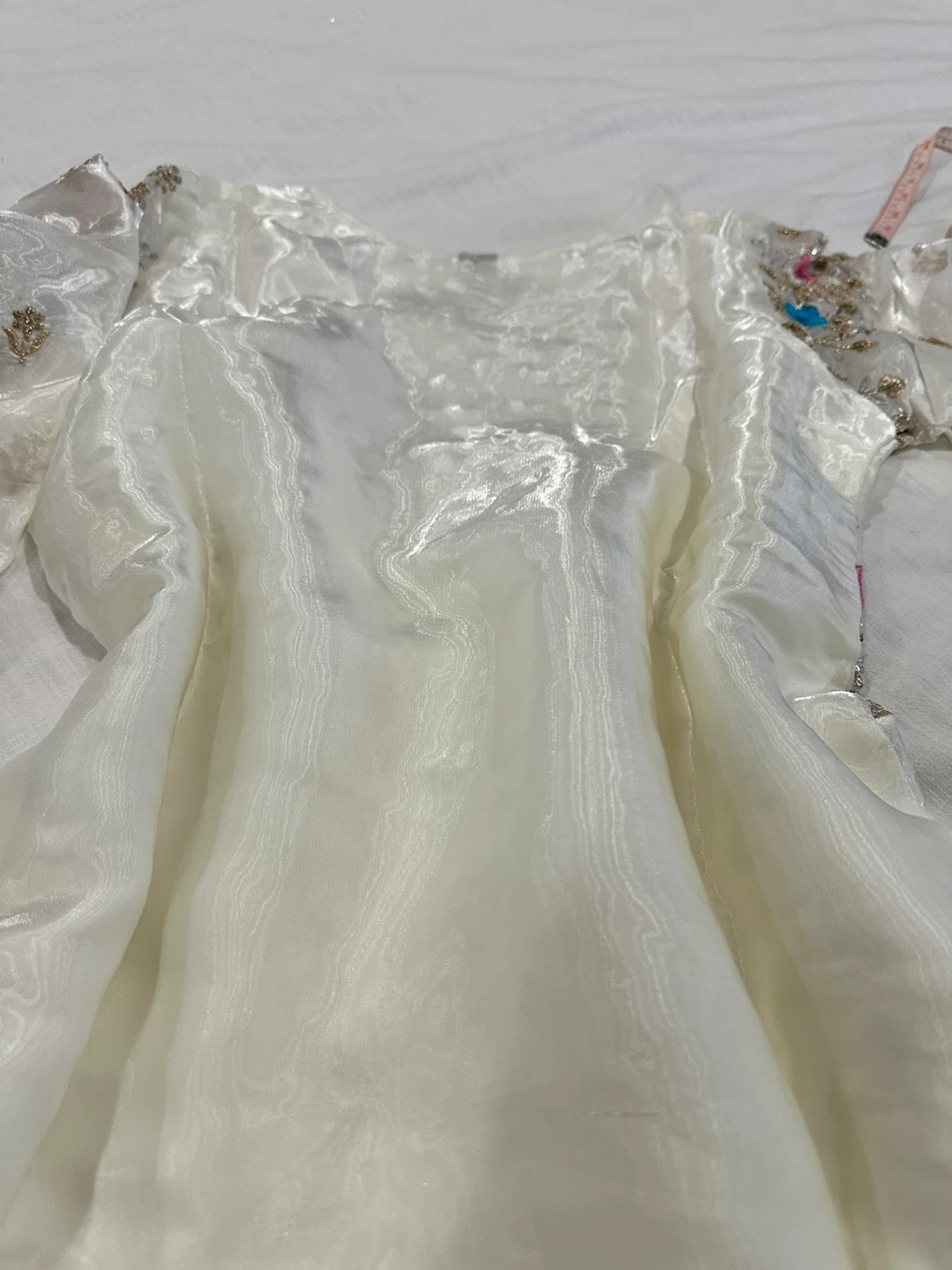 Cream Embroidered Sharara Suit - photo 5