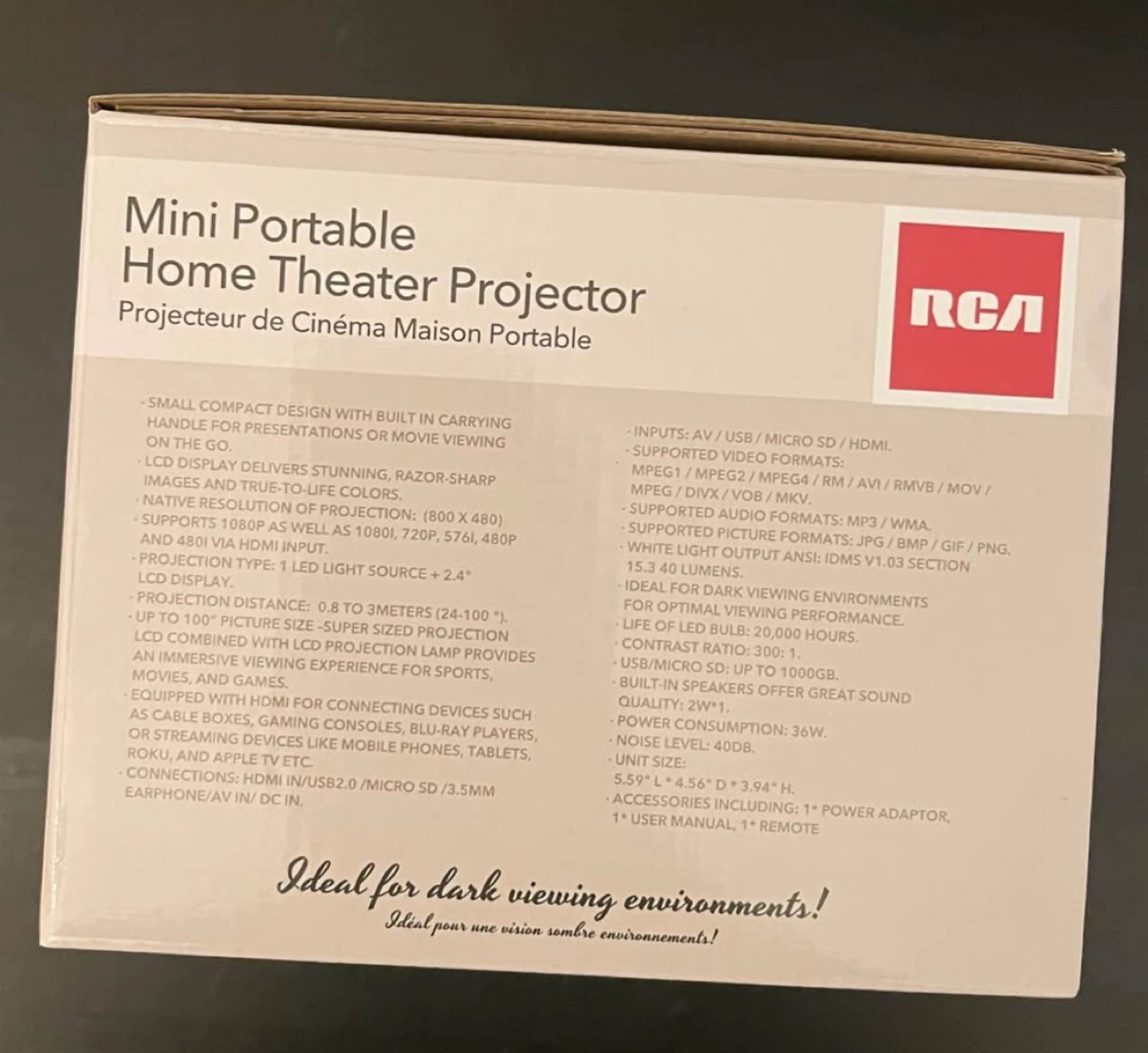 RCA Mini Portable Home Theater Projector - photo 2