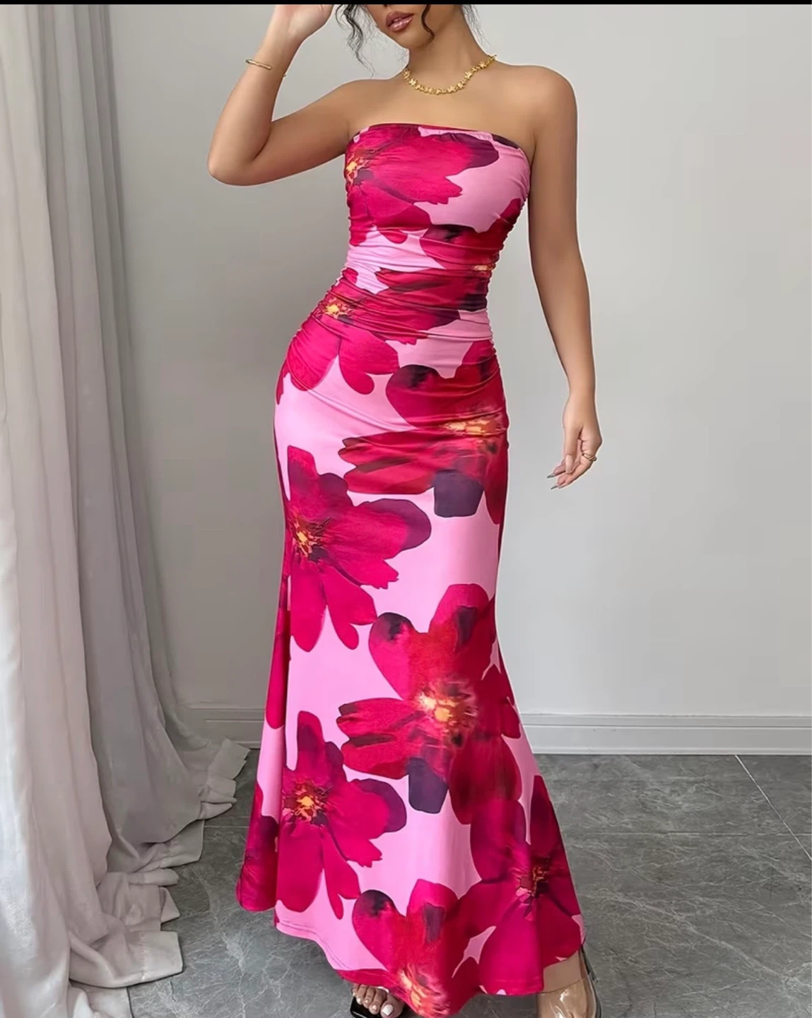 Strapless Maxi Dress. Size medium - photo 3