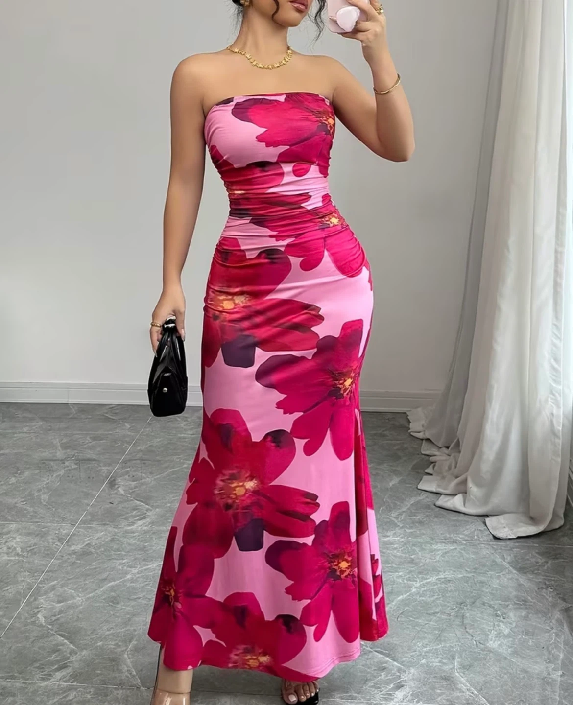 Strapless Maxi Dress. Size medium