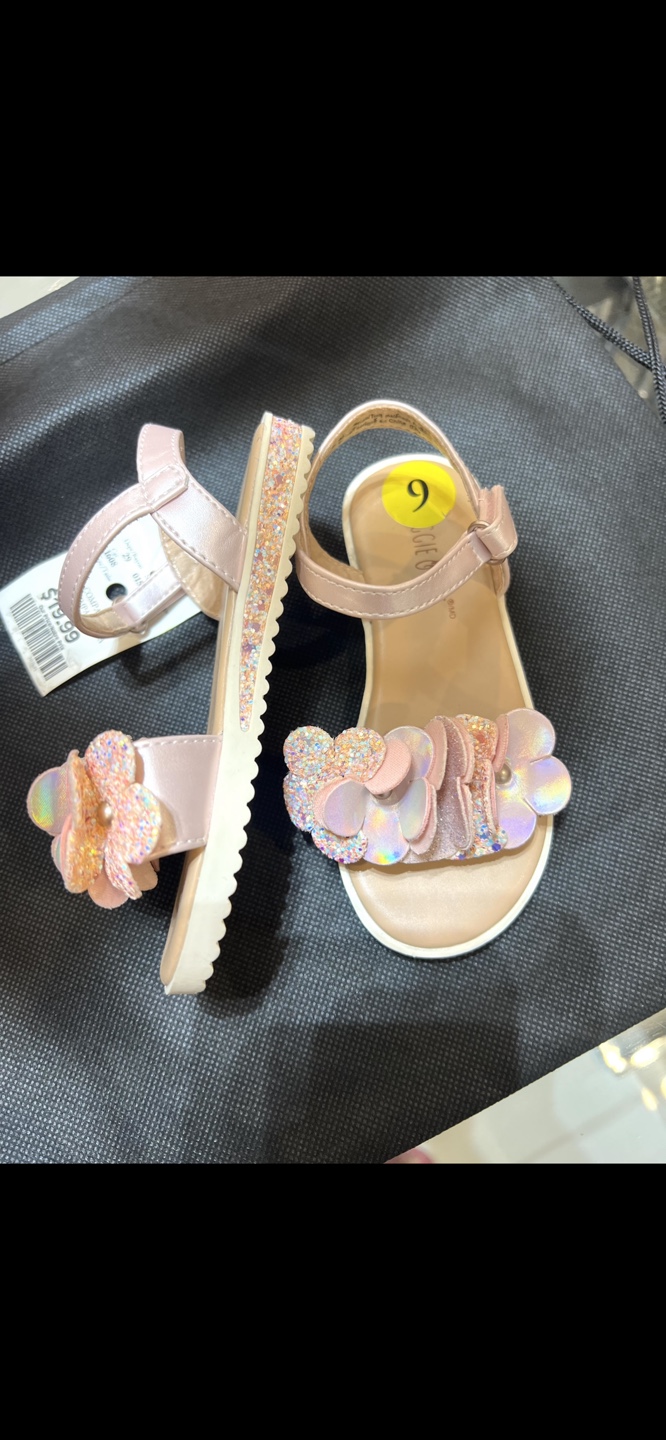 Pink Flower Sandals Size 9