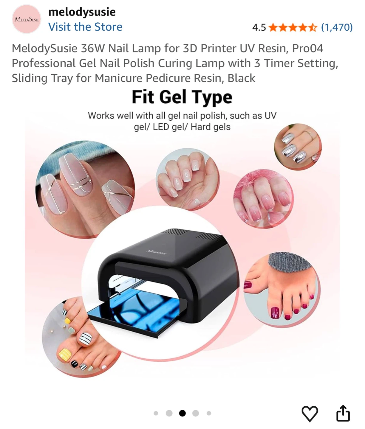MelodySusie Pro 36W UV LED Nail Lamp / Nail Dryer - photo 4