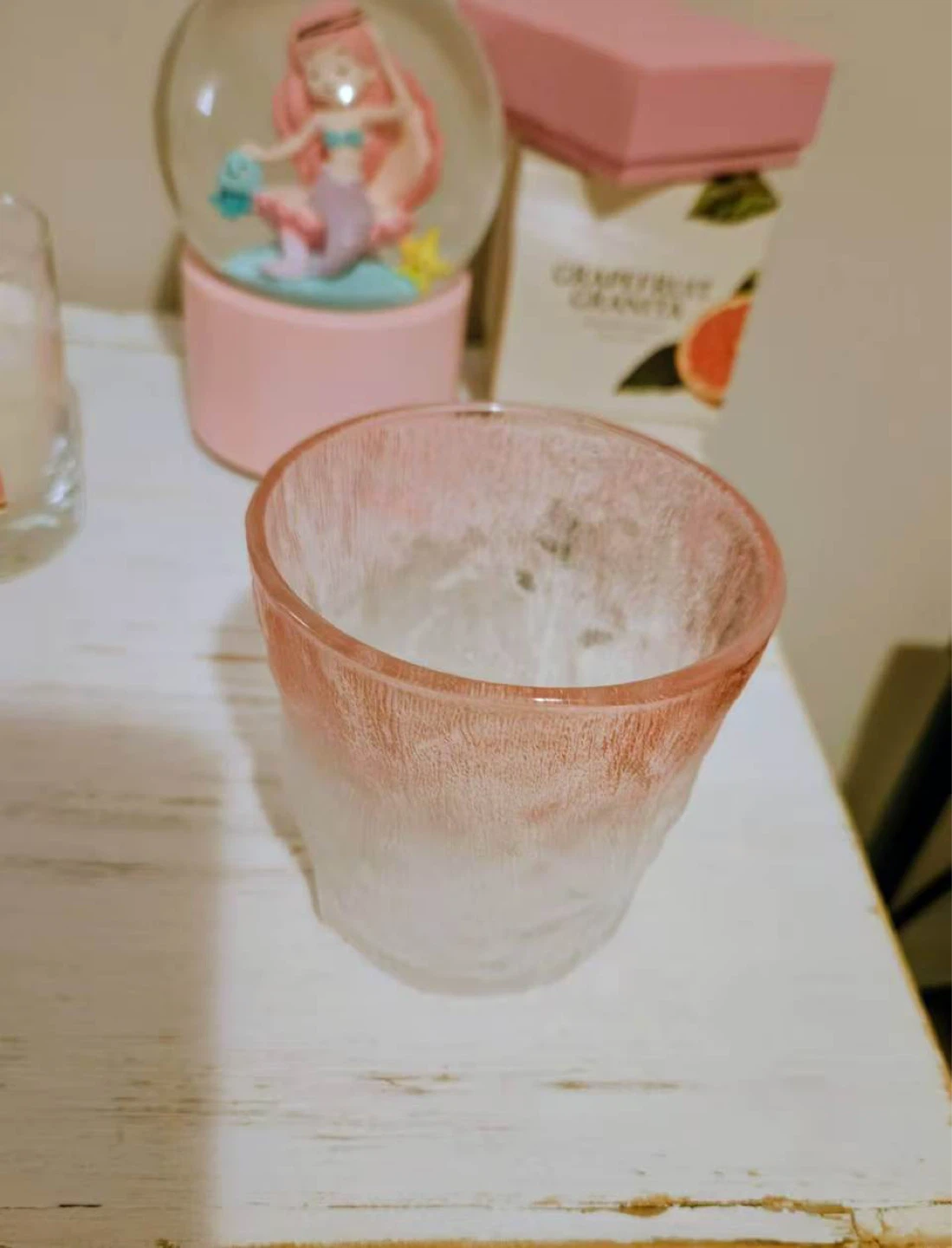 Textured Pink Glass Tumbler - NEED TO SELL EVERYTHING - photo 3