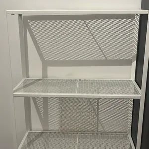 White Metal Shelf Unit