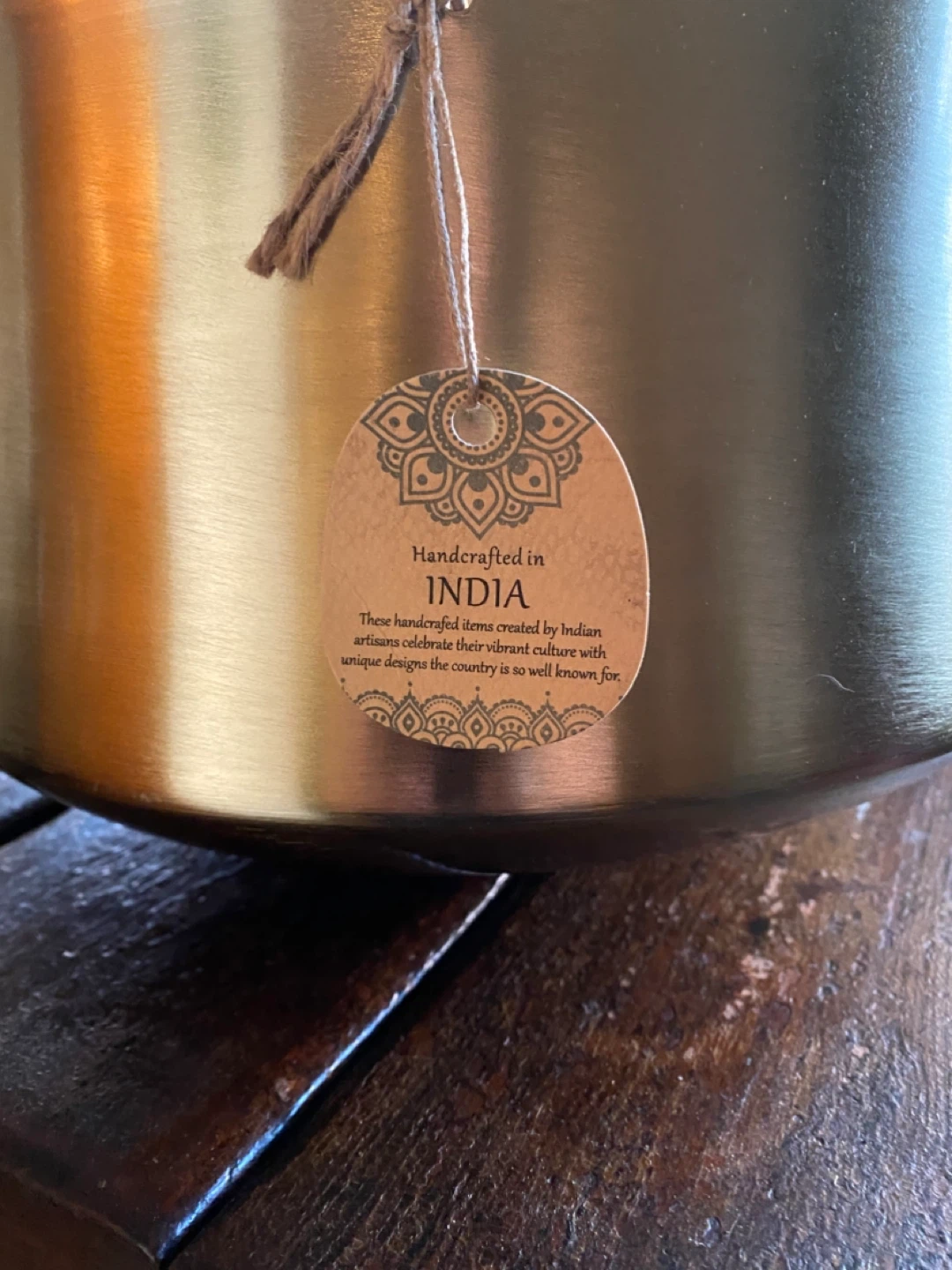 Brass Hanging Planters with Chains (Set of 2) - photo 3