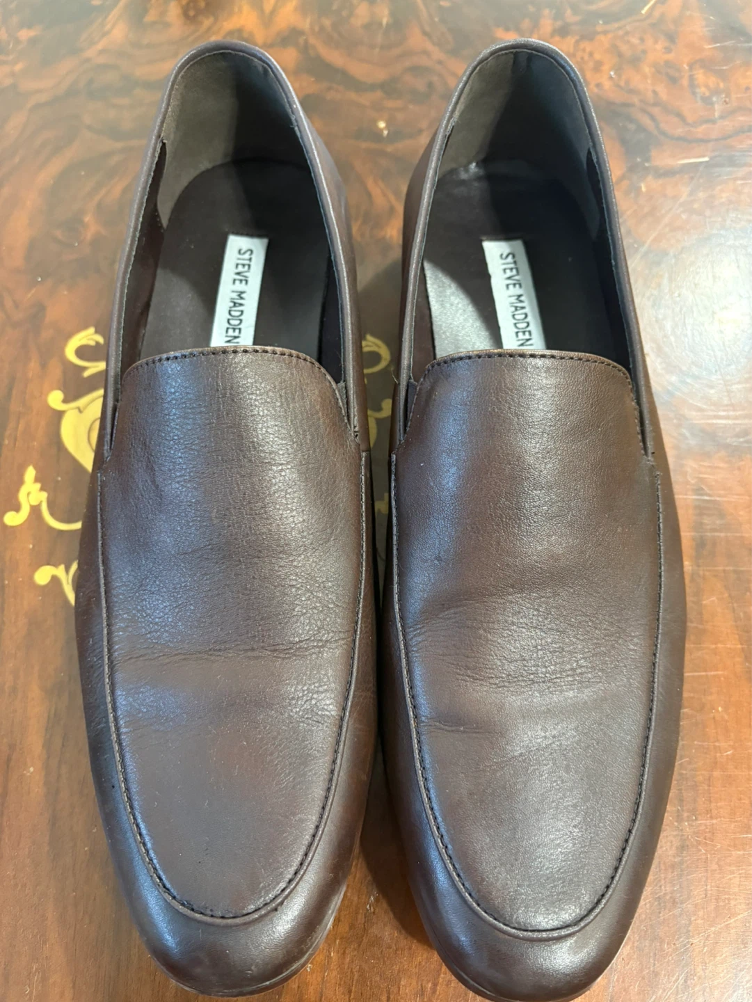 Steve Madden "DuFresne" Brown Leather Loafers - Size 11
