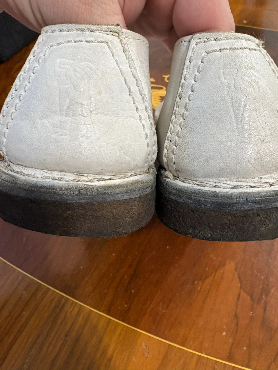 Clarks White Leather Desert Boots - photo 5