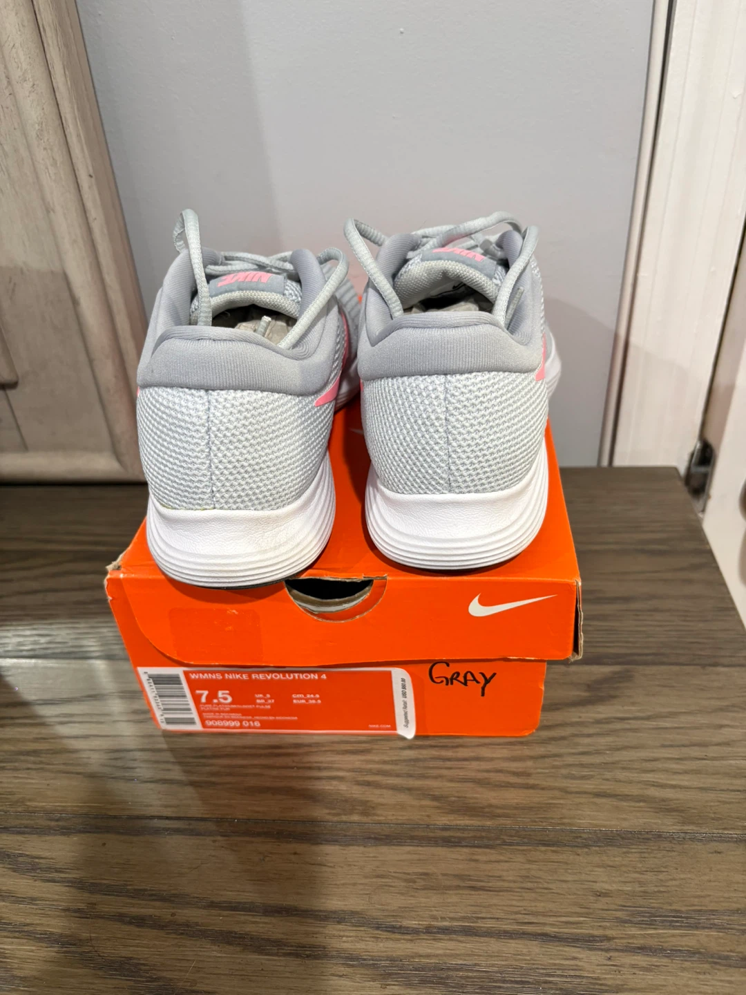 Nike Women's Revolution 4 Running Shoes Gray Size 7.5 - photo 3