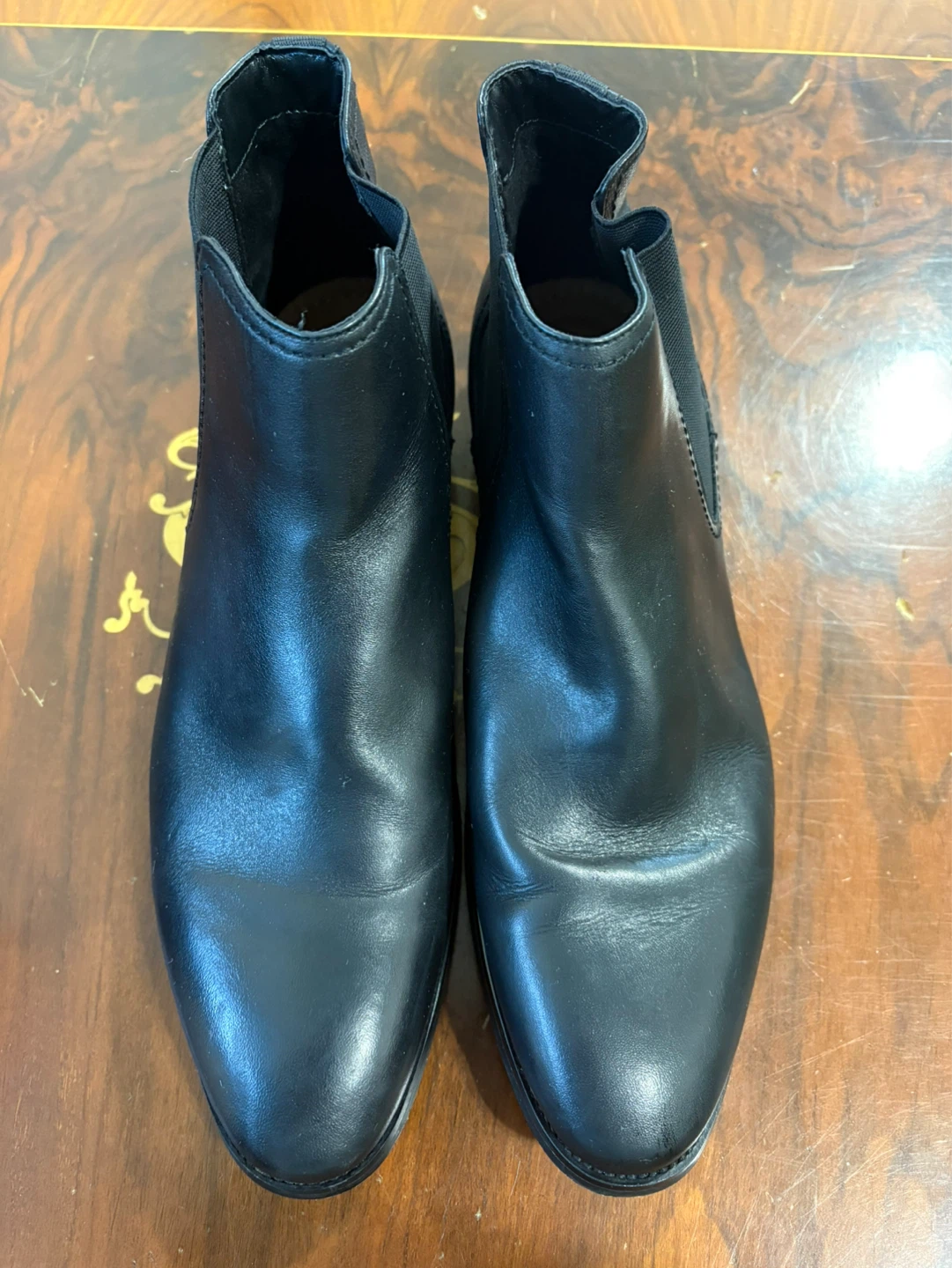 ALDO Black Leather Chelsea Boots - Size 10.5