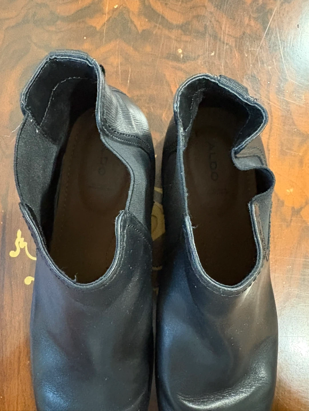ALDO Black Leather Chelsea Boots - Size 10.5 - photo 3
