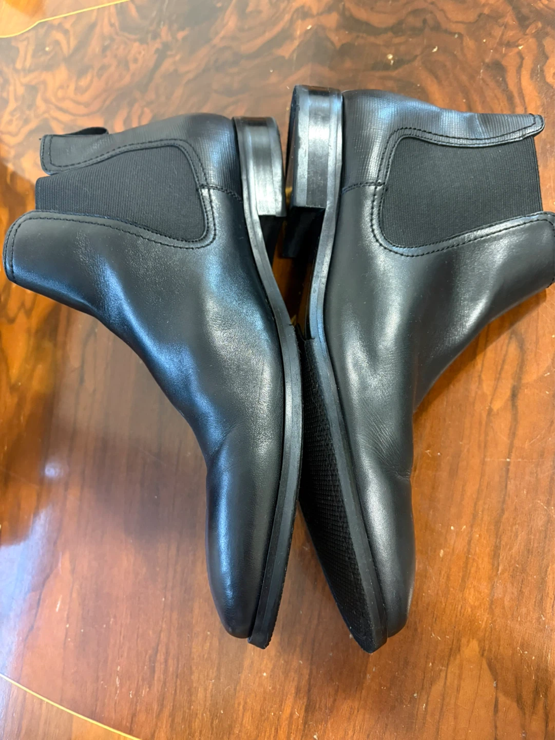 ALDO Black Leather Chelsea Boots - Size 10.5 - photo 4
