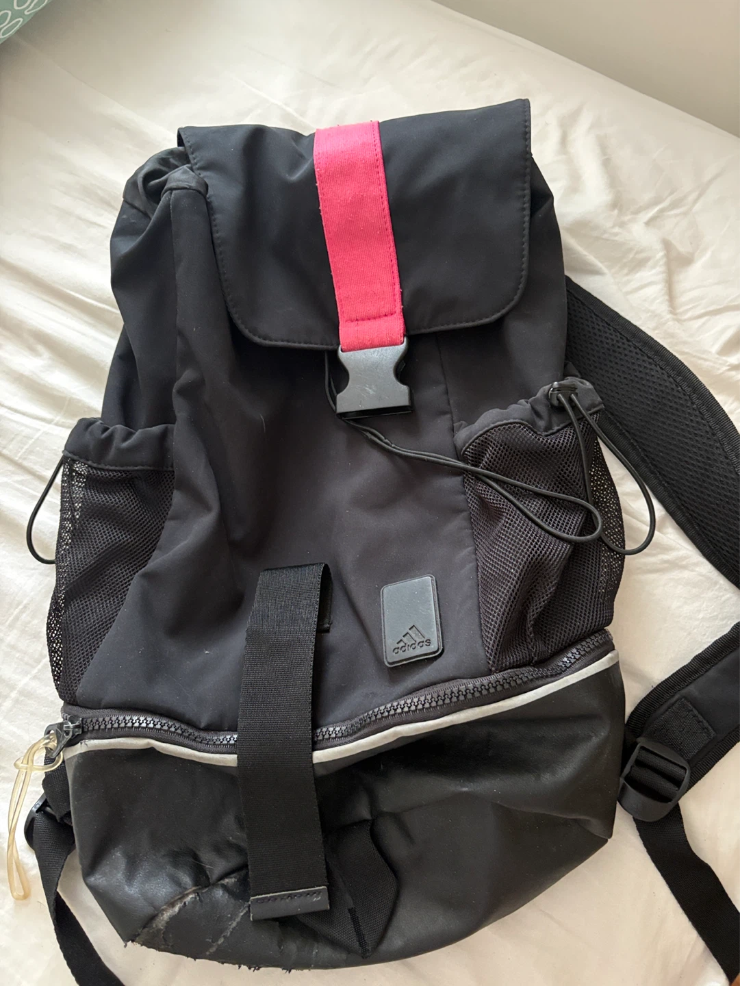 Adidas Black Backpack with Pink Strap - photo 3
