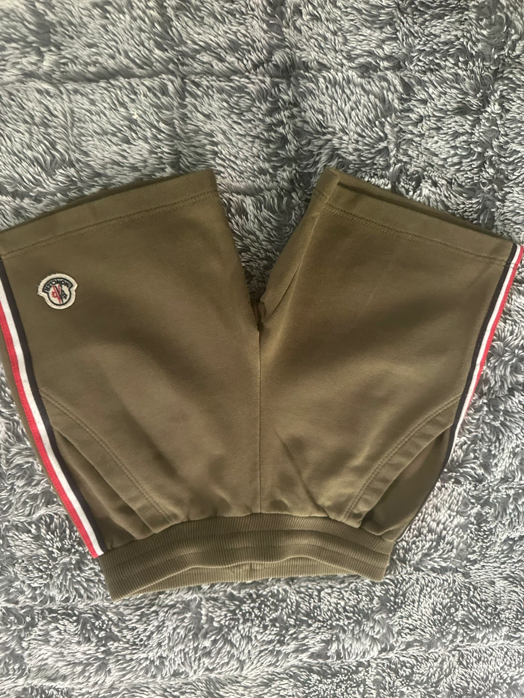 Moncler Shorts - Olive Green w/ Striped Sides - photo 3