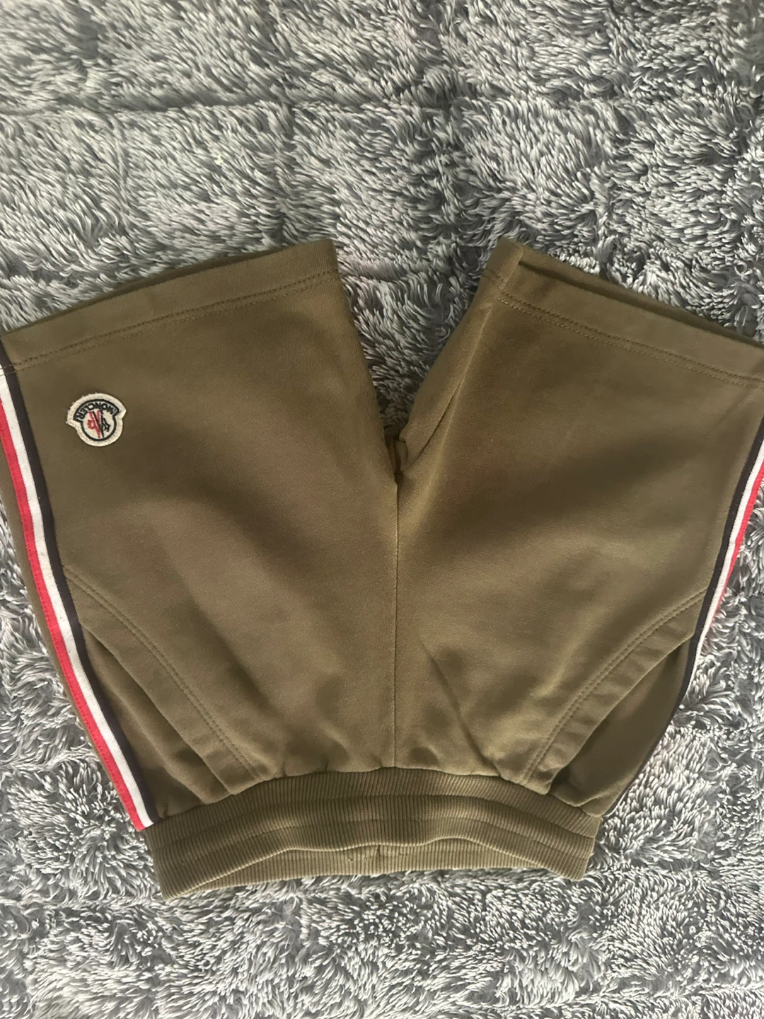 Moncler Shorts - Olive Green w/ Striped Sides
