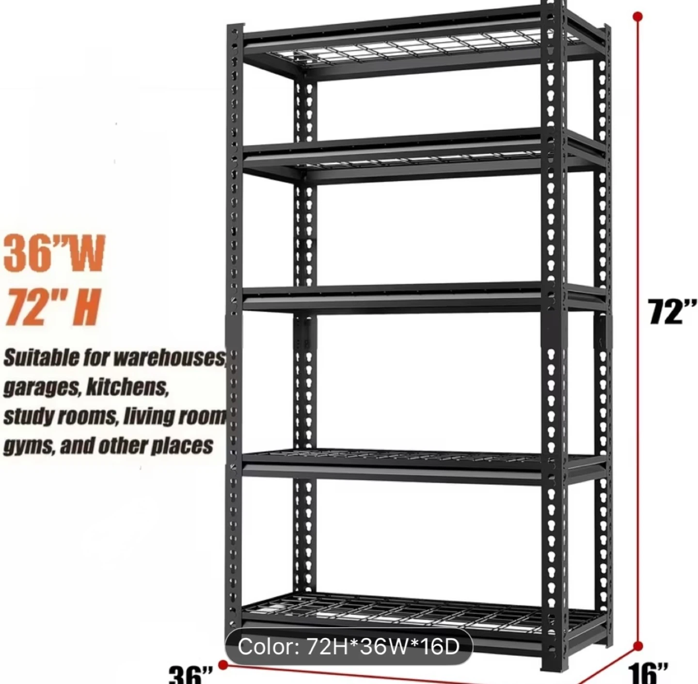 🔥 Priced to sell! Brand New in a box 72” Metal Wire Rack Shelves - photo 2