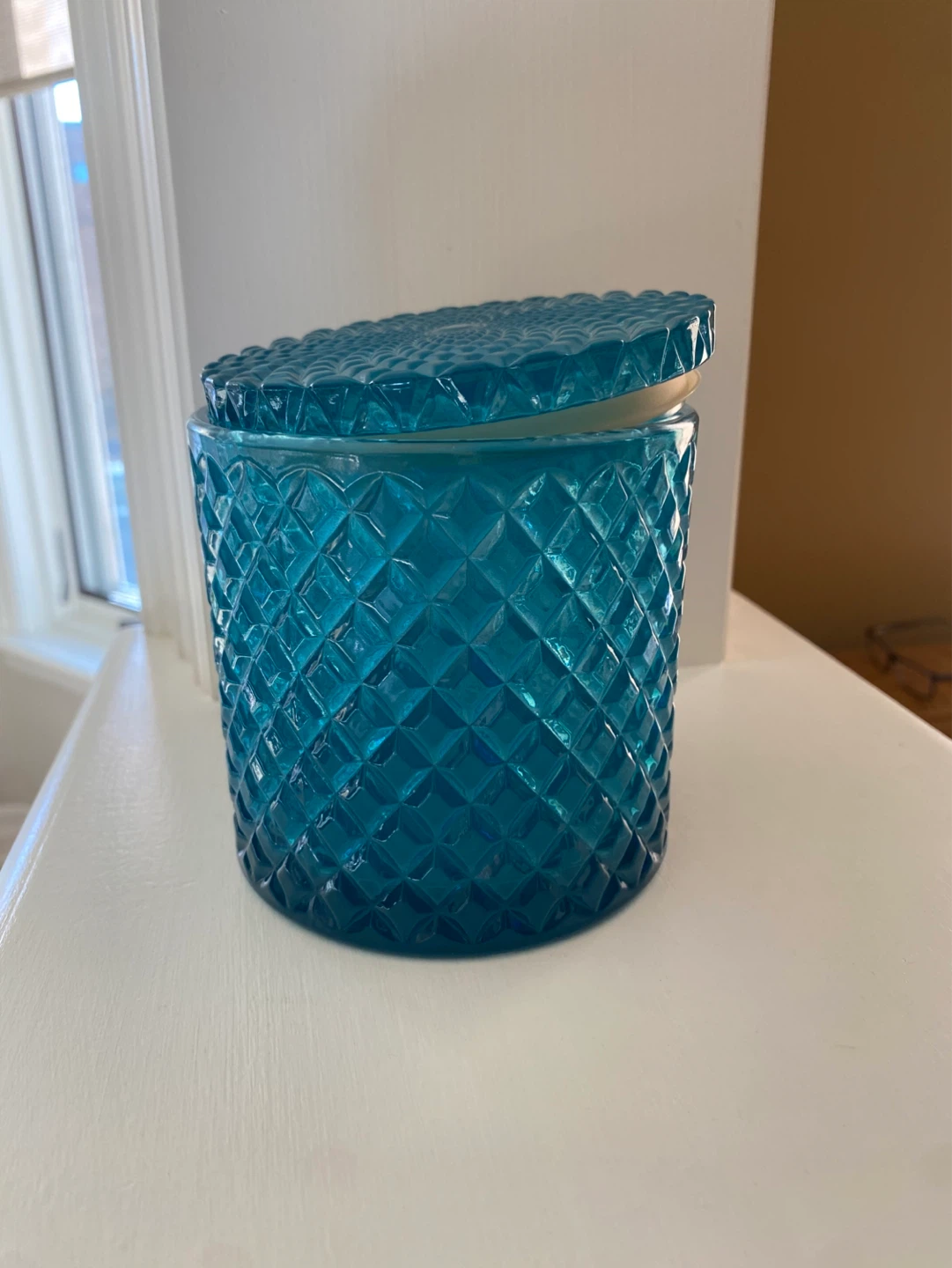 Blue Glass  Lid