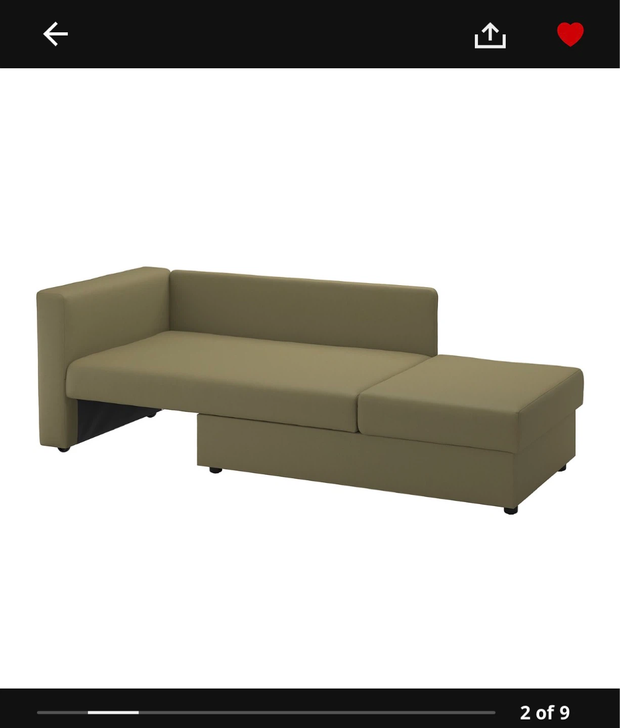 IKEA SKÖNABÄCK Sofabed, green - photo 2