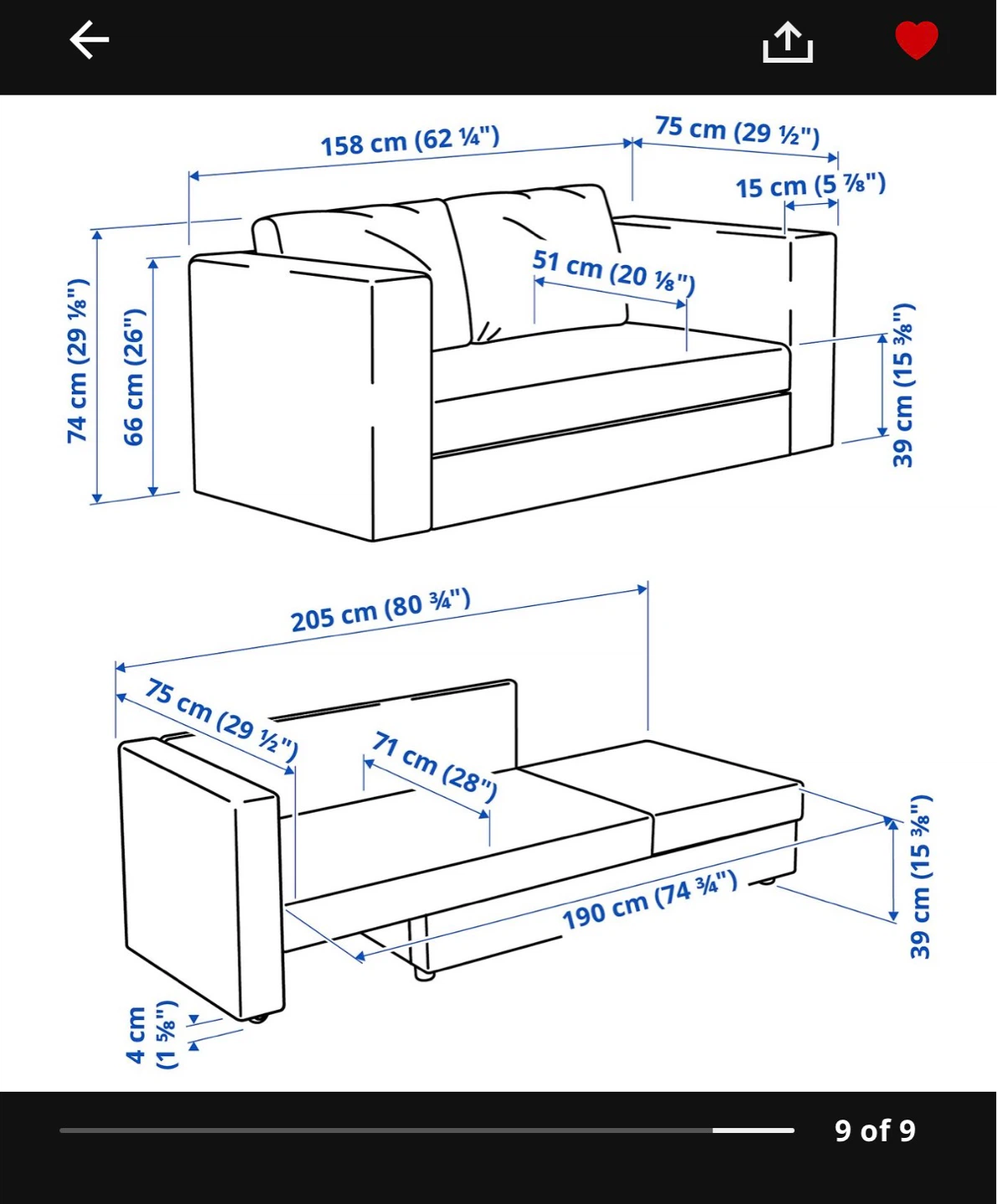 IKEA SKÖNABÄCK Sofabed, green - photo 4