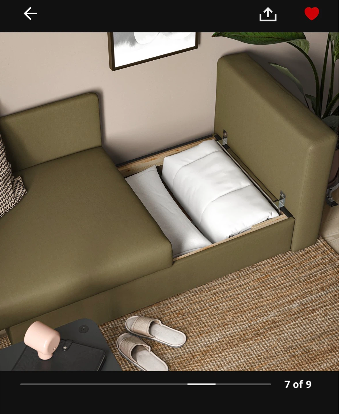 IKEA SKÖNABÄCK Sofabed, green - photo 3
