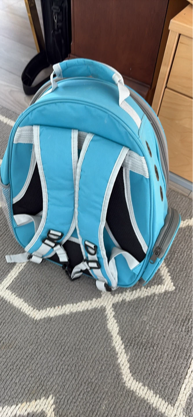 Blue Pet Carrier Backpack with Bubble Dome - photo 5