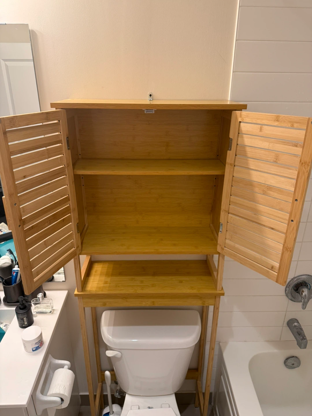 Bamboo Over-the-Toilet Storage Cabinet - photo 2