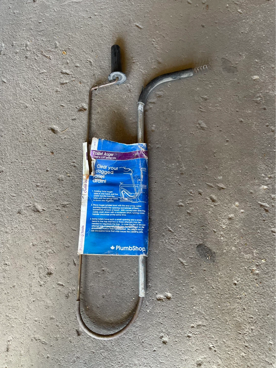 PlumbShop Toilet Auger 3 ft