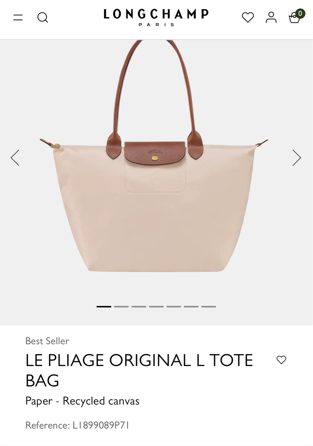 Longchamp Le Pliage Original L Tote Bag