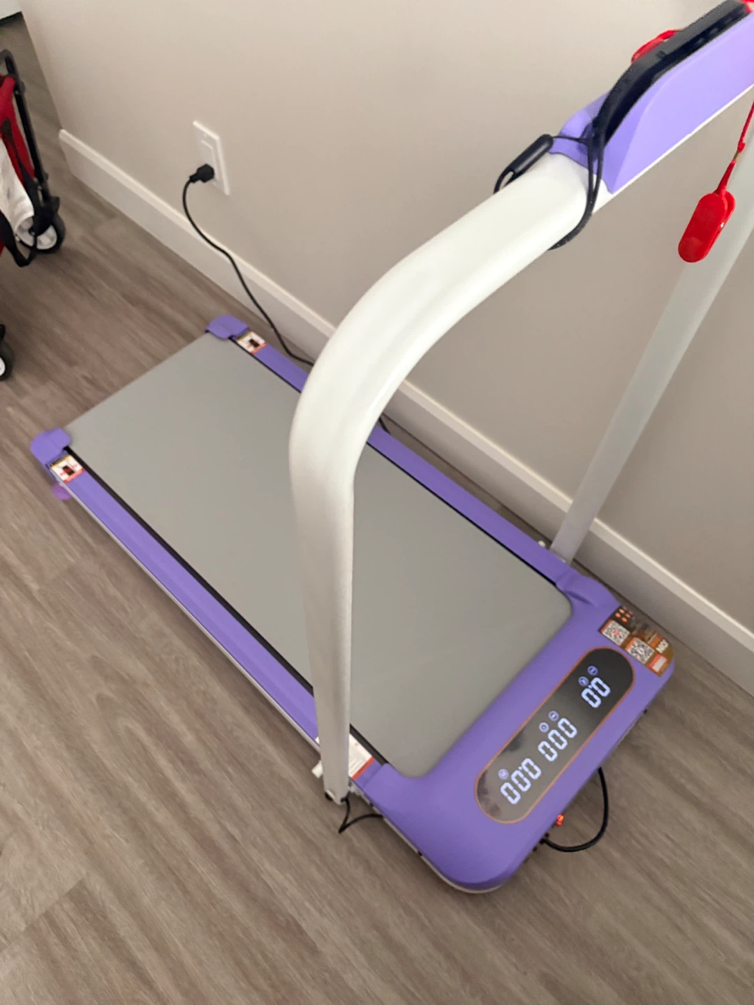 Purple walking pad with handle - photo 2