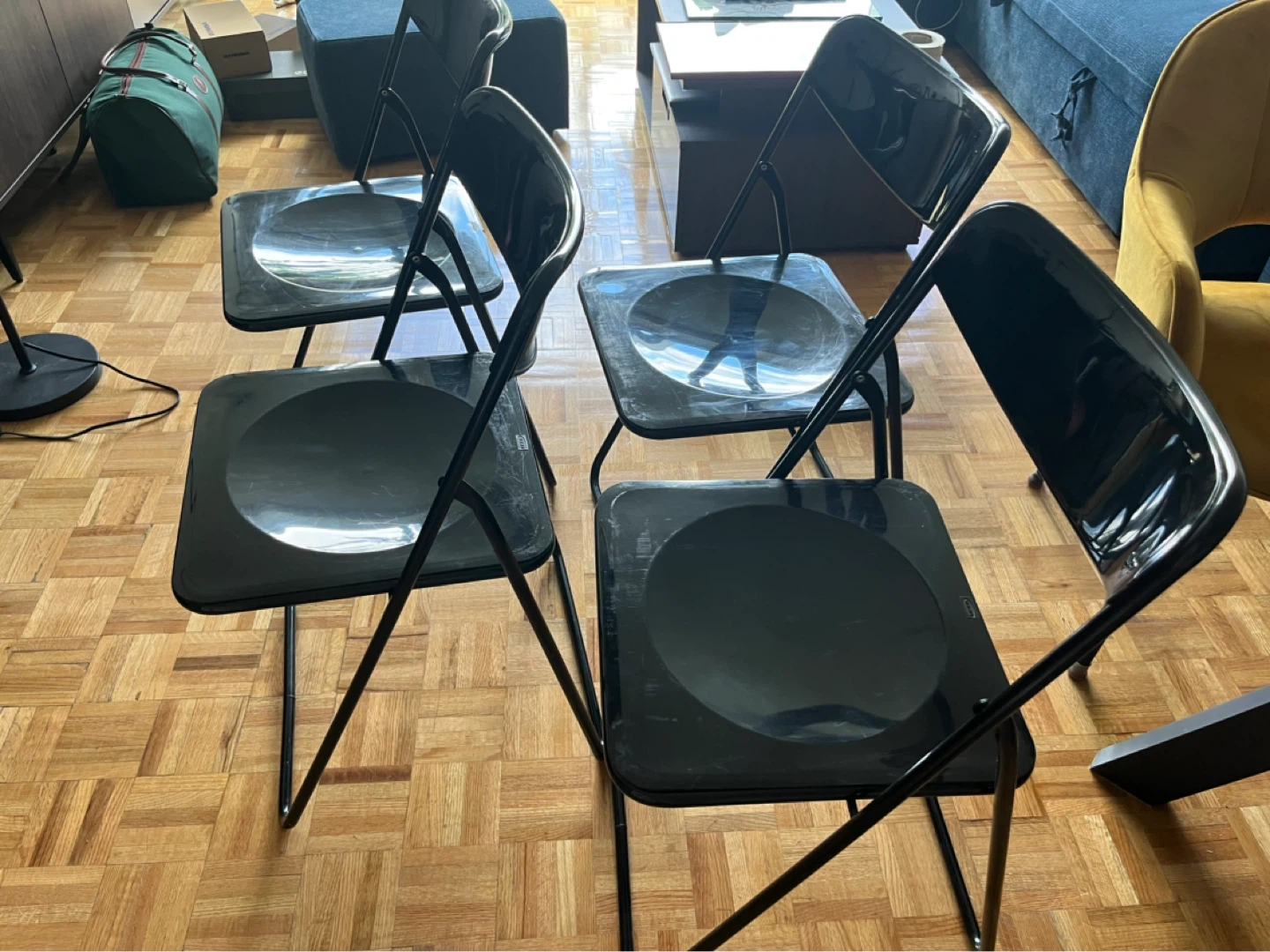 Black Folding Chairs - set of 4 - photo 4