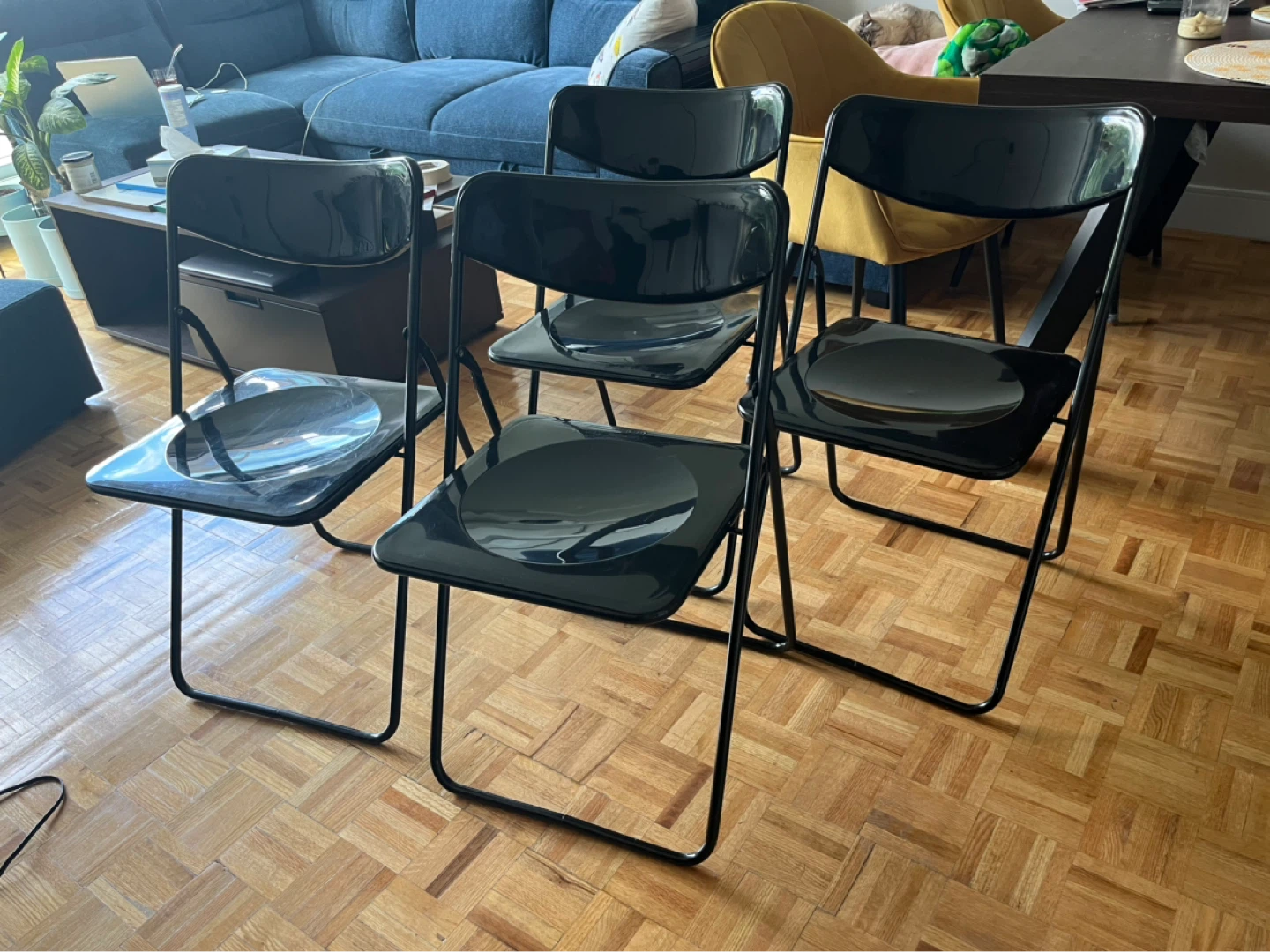 Black Folding Chairs - set of 4 - photo 3