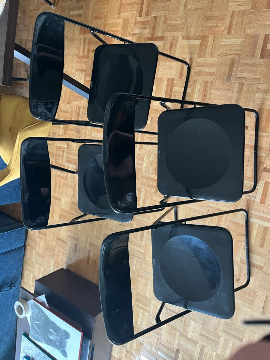 Black Folding Chairs - set of 4 - photo 2
