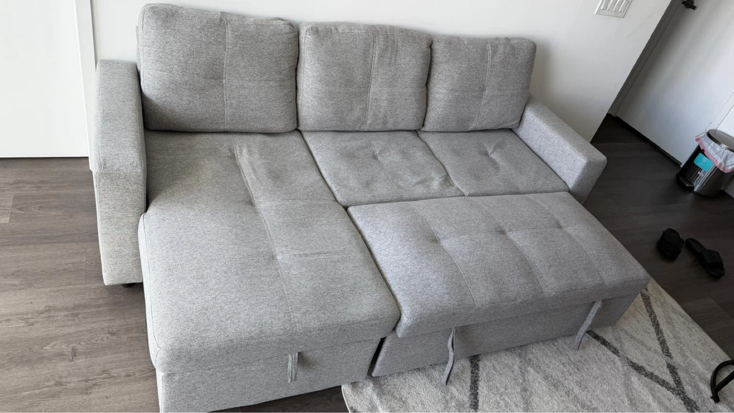 Grey Sectional Sofa with Storage - photo 4
