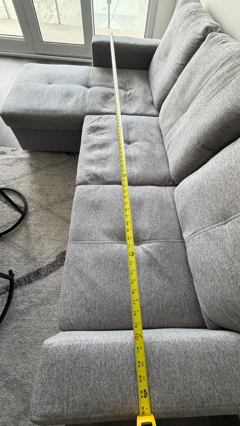 Grey Sectional Sofa with Storage