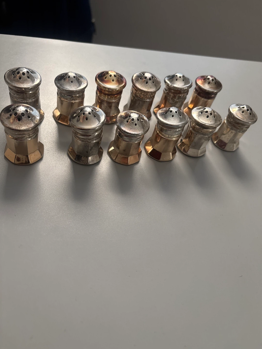Set of 12 Vintage Salt and PepperSilver Plated  Shakers - photo 2