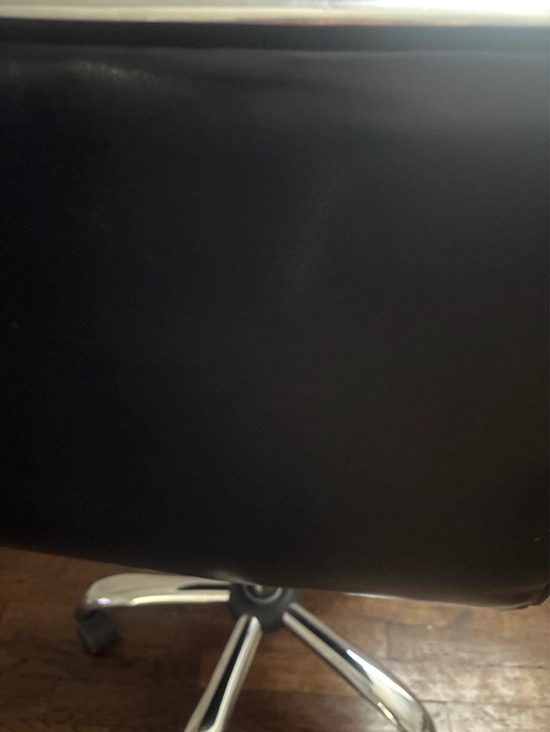 Black Faux Leather Office Chair - photo 4