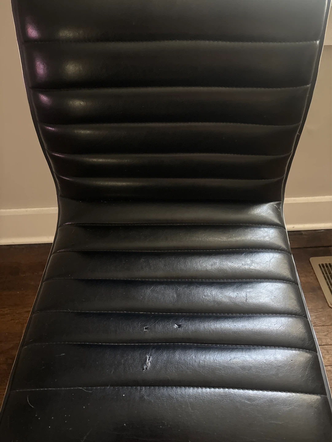 Black Faux Leather Office Chair - photo 5