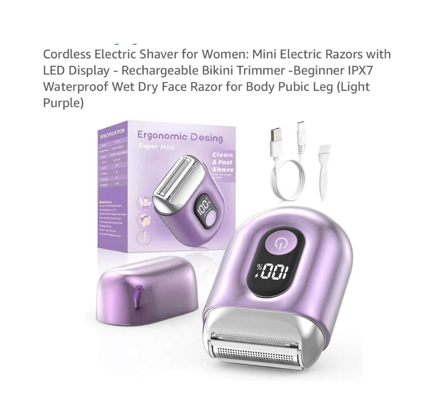 Brand new Cordless Electric Shaver for Women