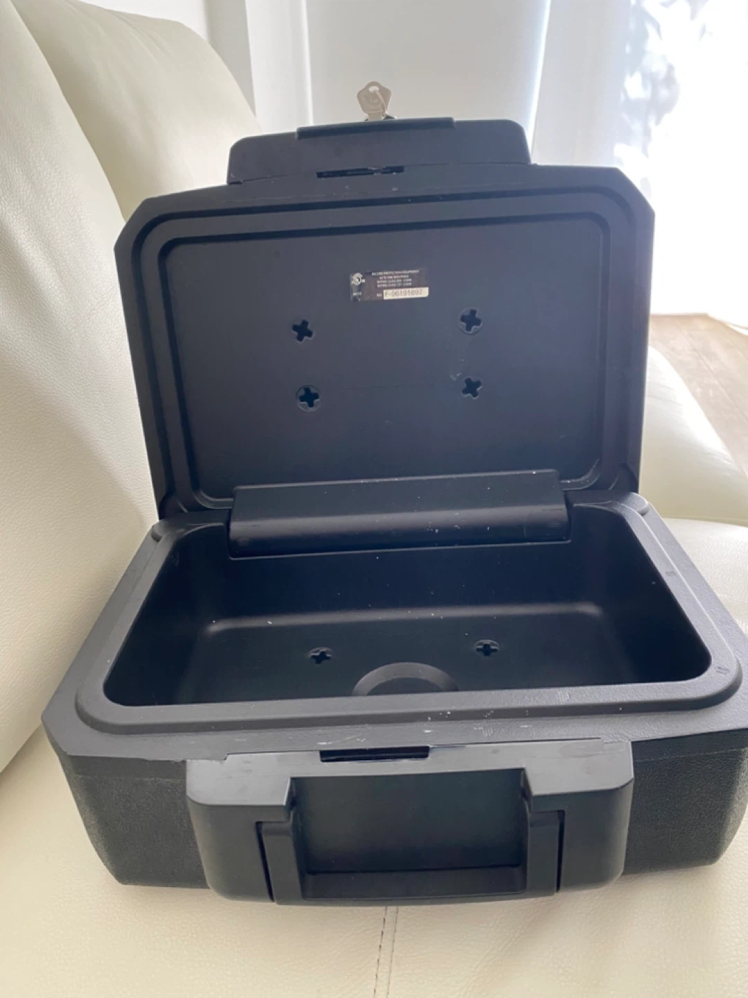 Black Security Cash Box with Key