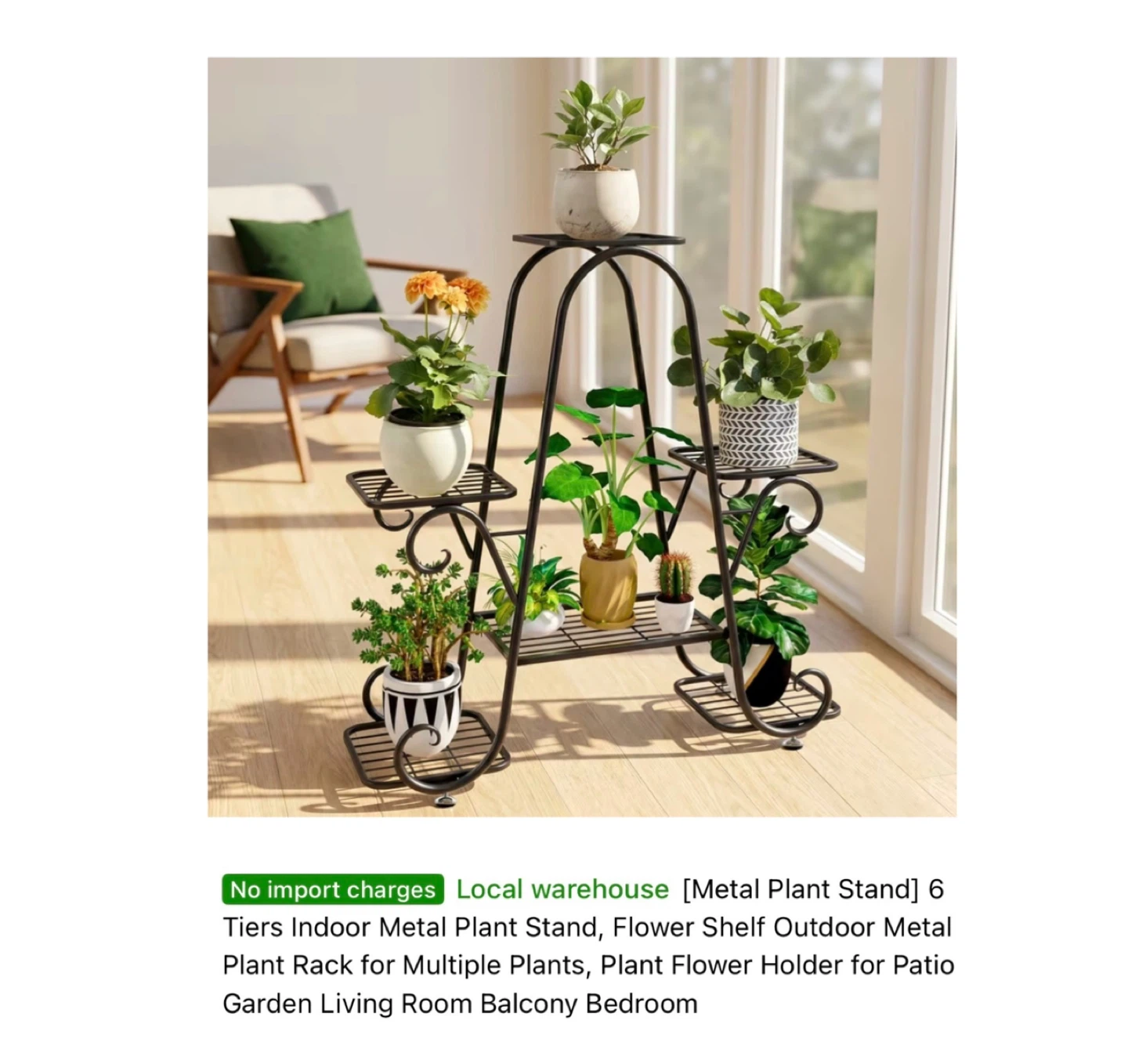 Brand new 6 Tiers Indoor Metal Plant Stand