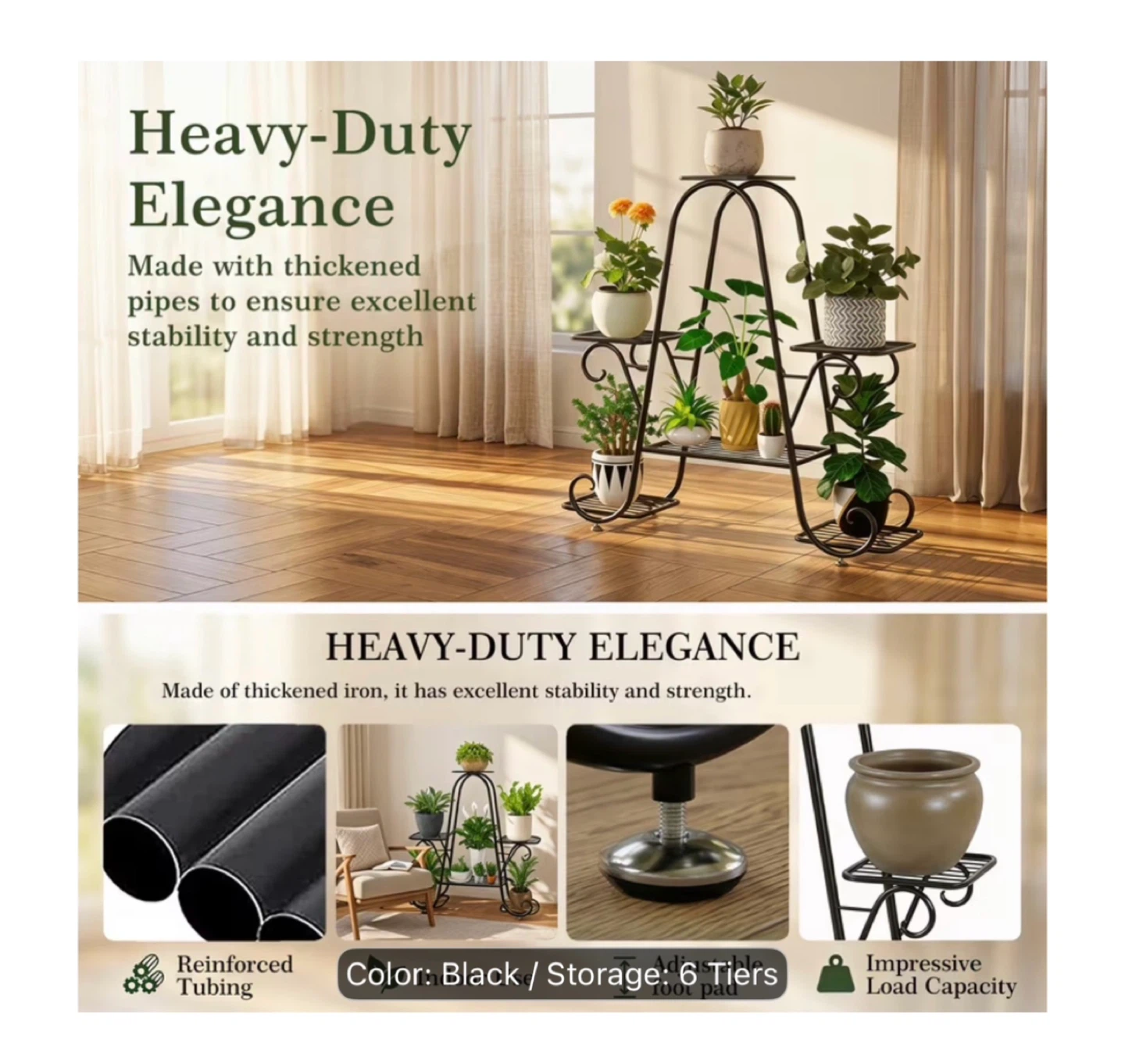 Brand new 6 Tiers Indoor Metal Plant Stand - photo 3