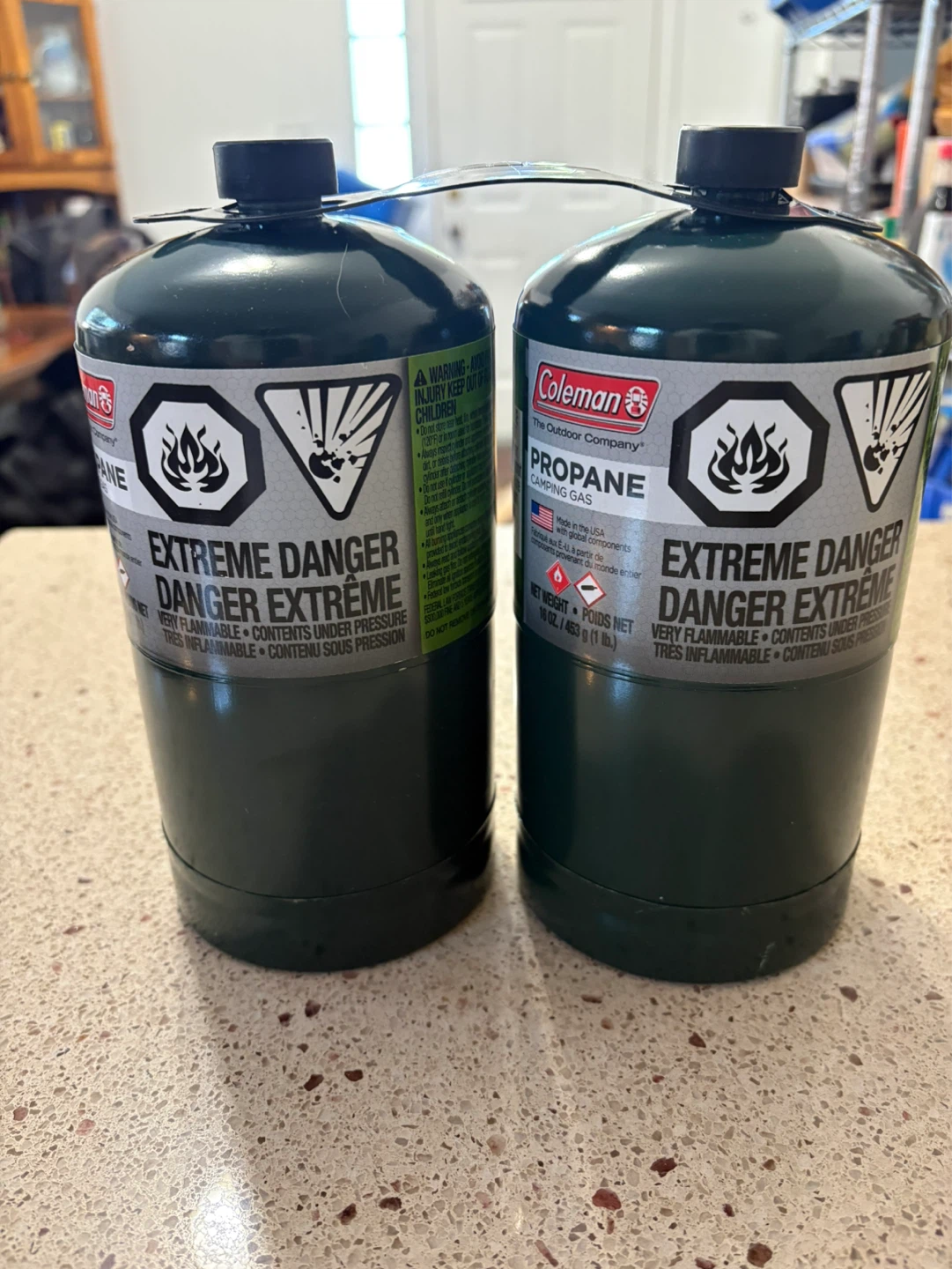 Coleman Propane Camping Gas Tanks (2x 16 oz)