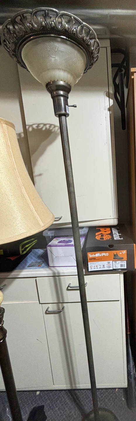 Floor Lamp with Frosted Glass Shade
