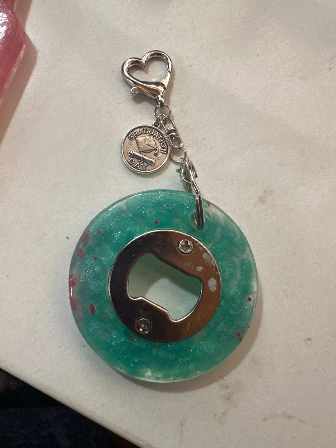 Resin Keychain Bottle Opener - Graduation Day Charm