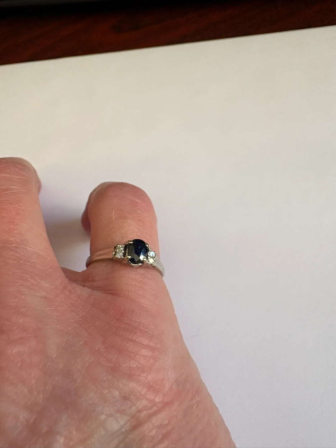 Sapphire and diamond ring