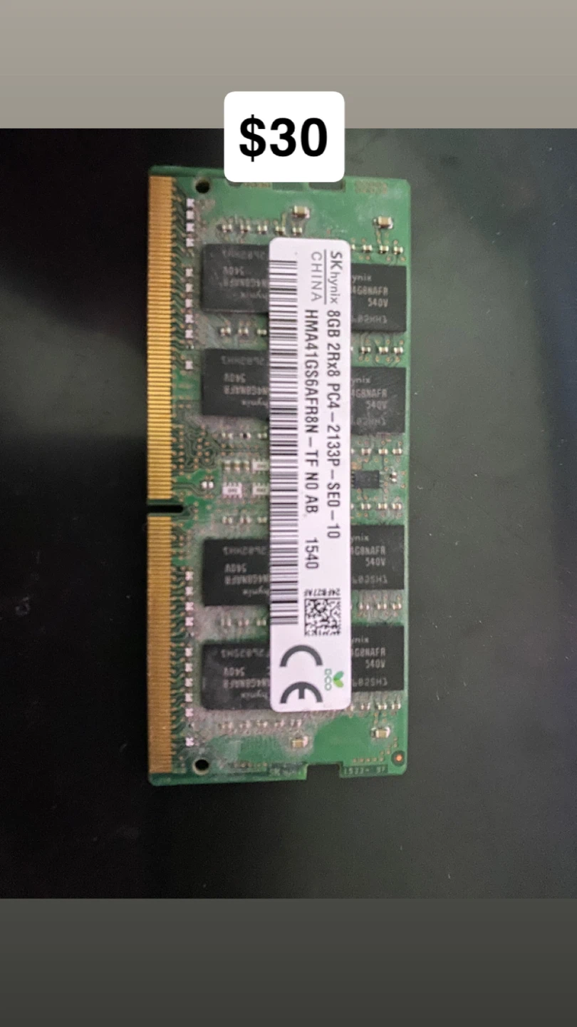 PC Parts (Laptop ram / SSD / HardDrive