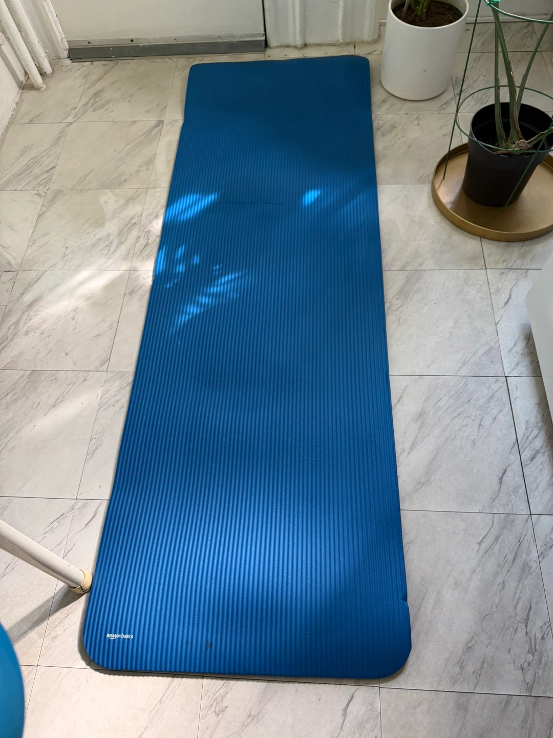 Amazon Basics Blue Yoga Mat