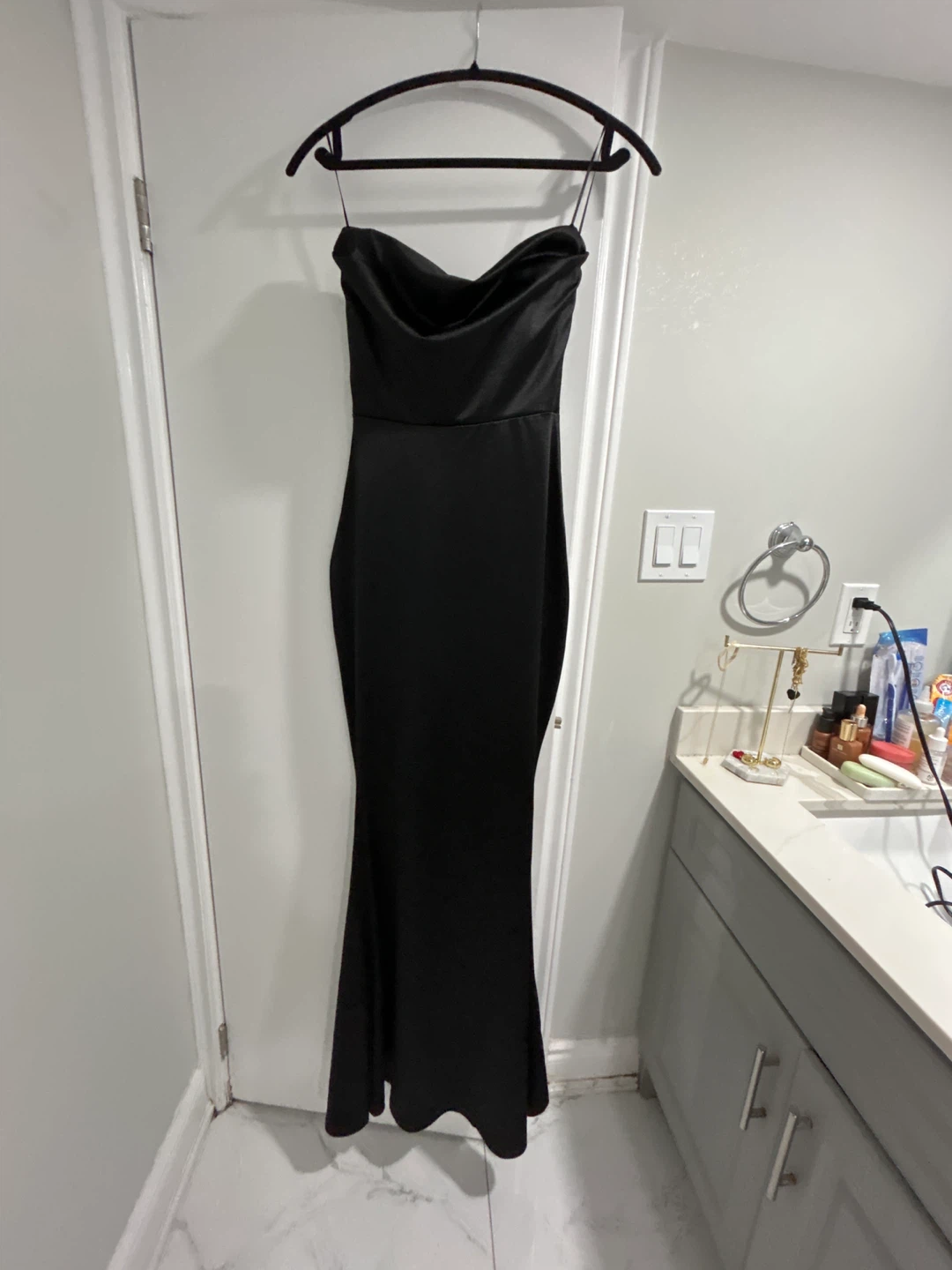 Lovely Day Black Strapless Maxi Dress