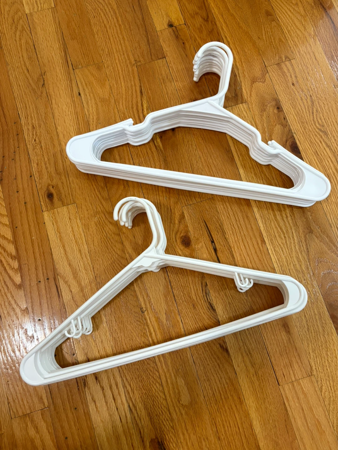 White Plastic Hangers - Set of 20
